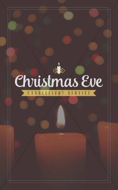 Christmas Eve Candlelight Service Ministry Bulletin Thumbnail Showcase