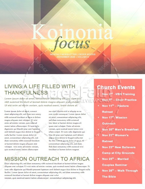 Fall Scenery Ministry Newsletter Thumbnail Showcase