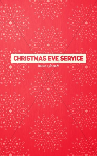 Snowflake Christmas Invitation Ministry Bulletin Thumbnail Showcase