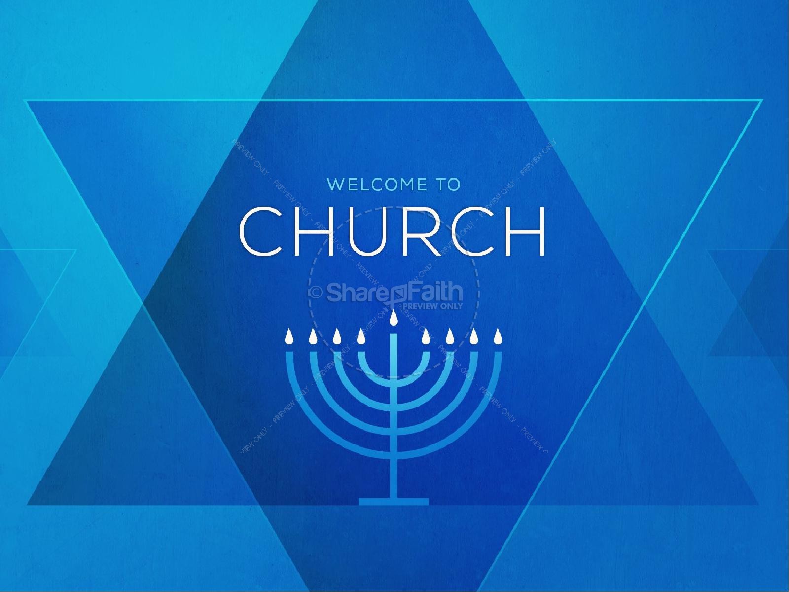 Hanukkah Celebration of Lights Church PowerPoint Thumbnail 2