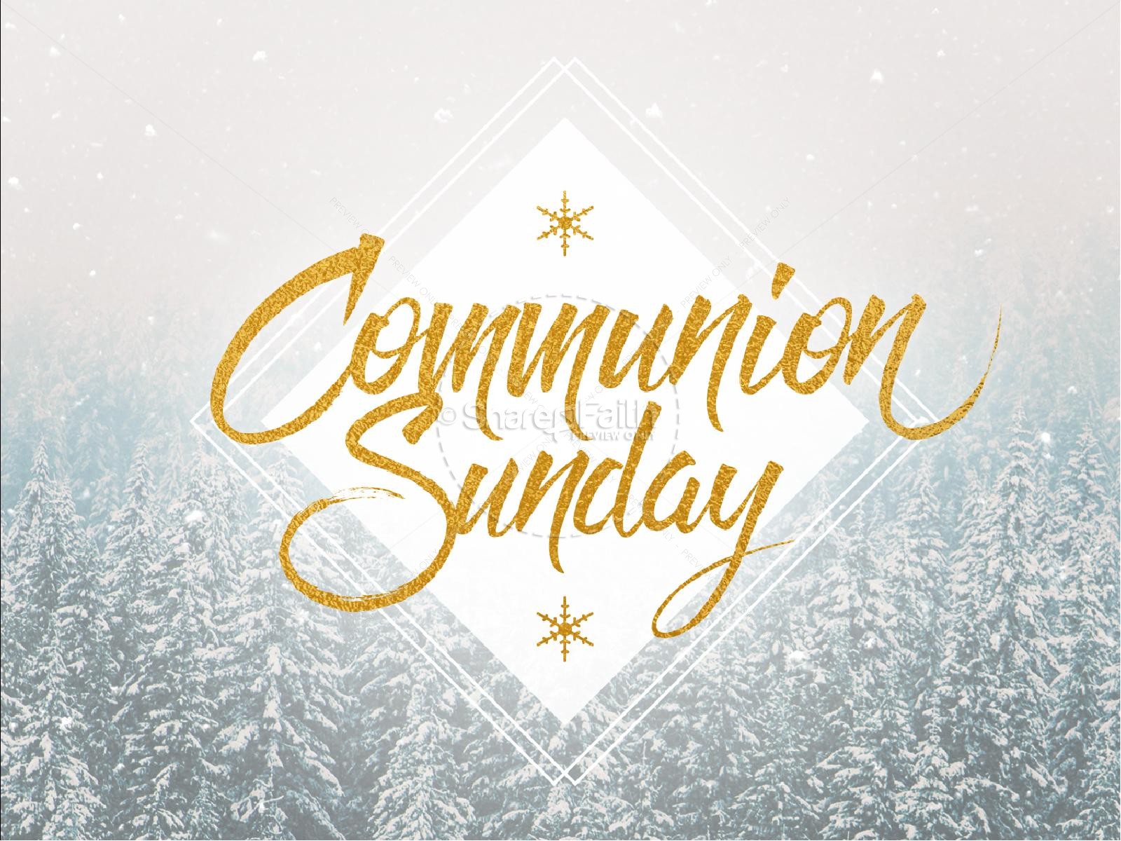 Winter Communion Sunday Christian Sermon PowerPoint
