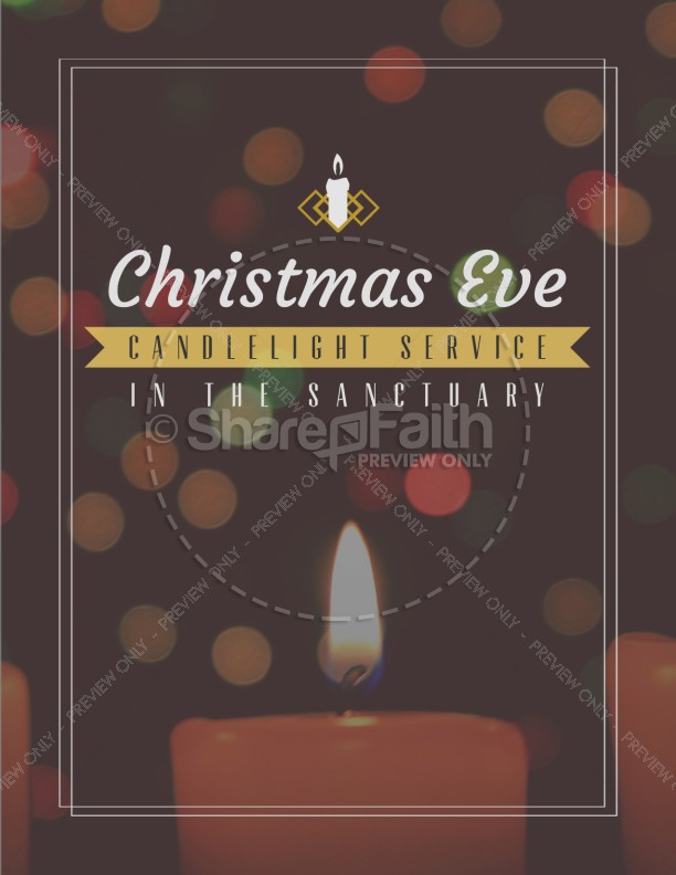 Christmas Eve Candlelight Service Ministry Flyer Thumbnail Showcase