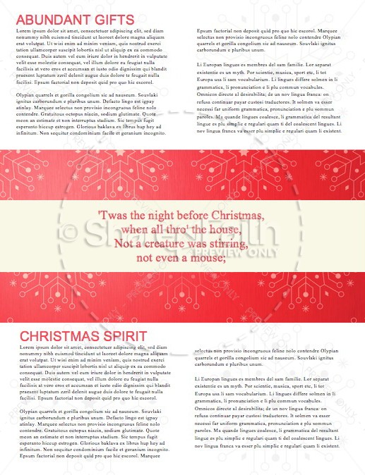 Snowflake Christmas Invitation Ministry Newsletter | page 2