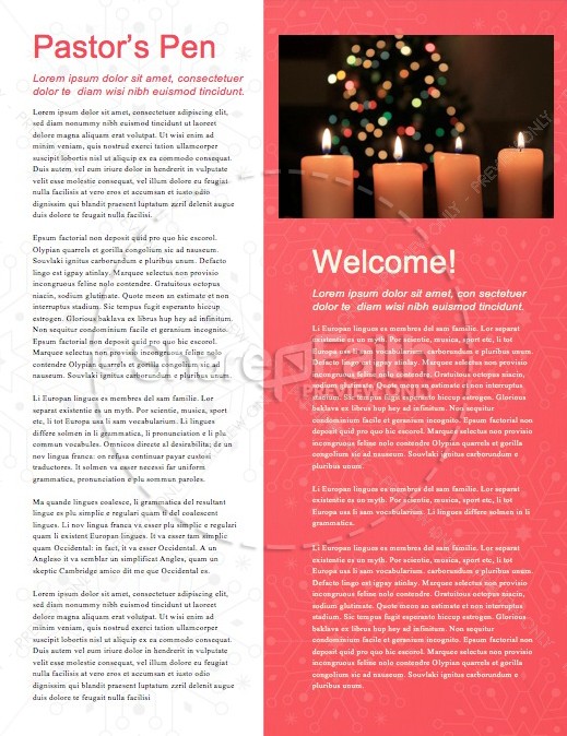 Snowflake Christmas Invitation Ministry Newsletter | page 3