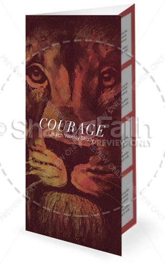 Be Strong and Courageous Church Trifold Bulletin Thumbnail Showcase