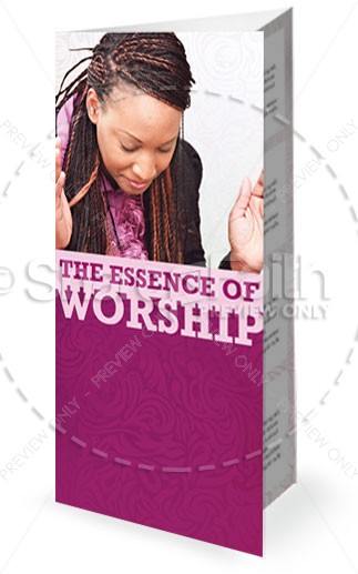 Essence of Worship Church Trifold Bulletin Thumbnail Showcase