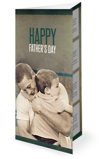 Fathers Day Trifold Church Bulletin