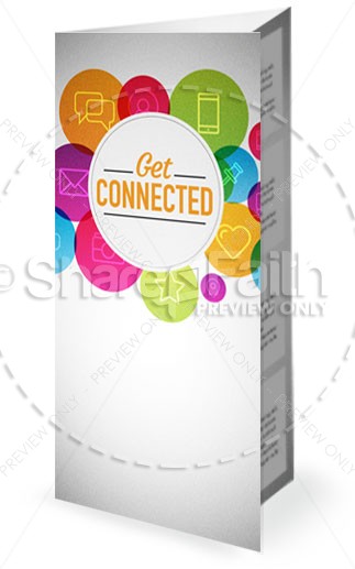 Get Connected Find Us Online Ministry Trifold Bulletin Thumbnail Showcase
