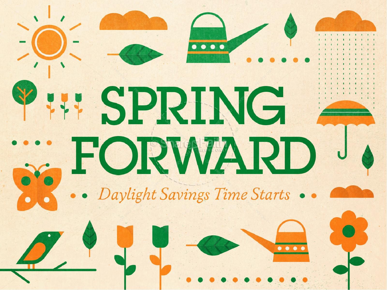 Spring Forward Daylight Saving Church PowerPoint Thumbnail 1