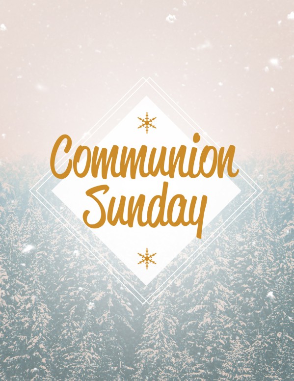 Winter Communion Sunday Church Flyer