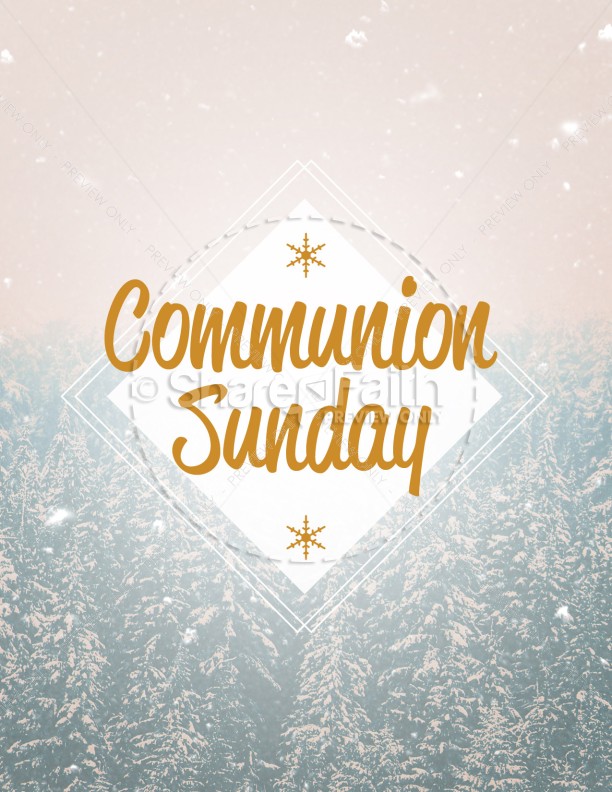 Winter Communion Sunday Church Flyer Thumbnail Showcase