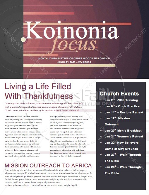 Reset for the New Year Church Newsletter Thumbnail Showcase