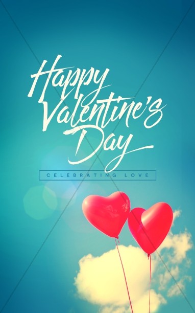 Celebrating Love Valentine's Day Church Bulletin Cover Thumbnail Showcase