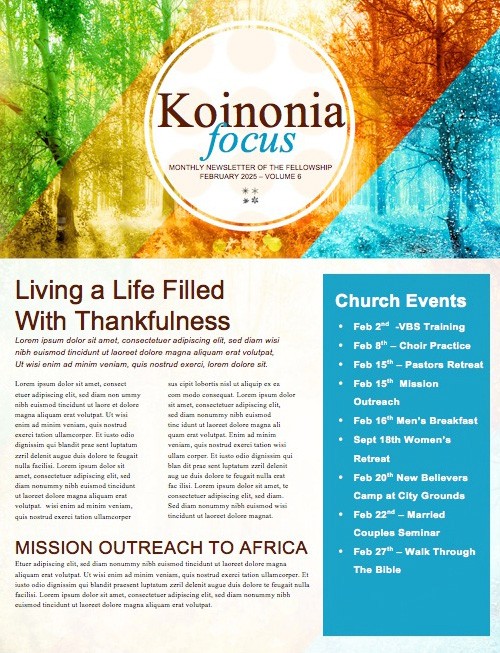 modern church newsletters