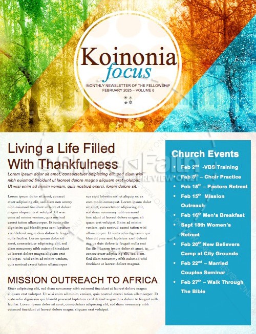 God of All Seasons Church Newsletter Thumbnail Showcase