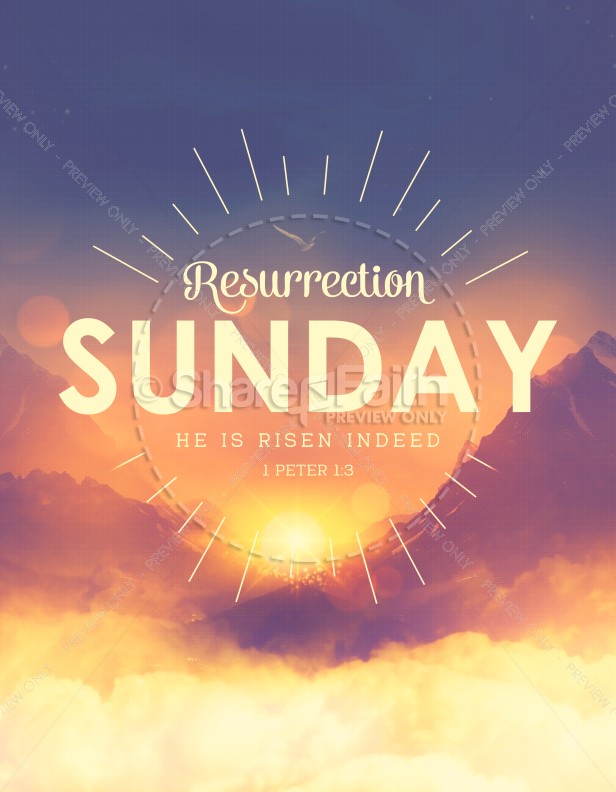 Resurrection Sunday Sunrise Church Flyer Thumbnail Showcase