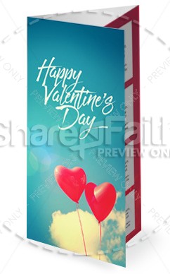 Celebrate Love Valentine's Day Trifold Bulletin Thumbnail Showcase