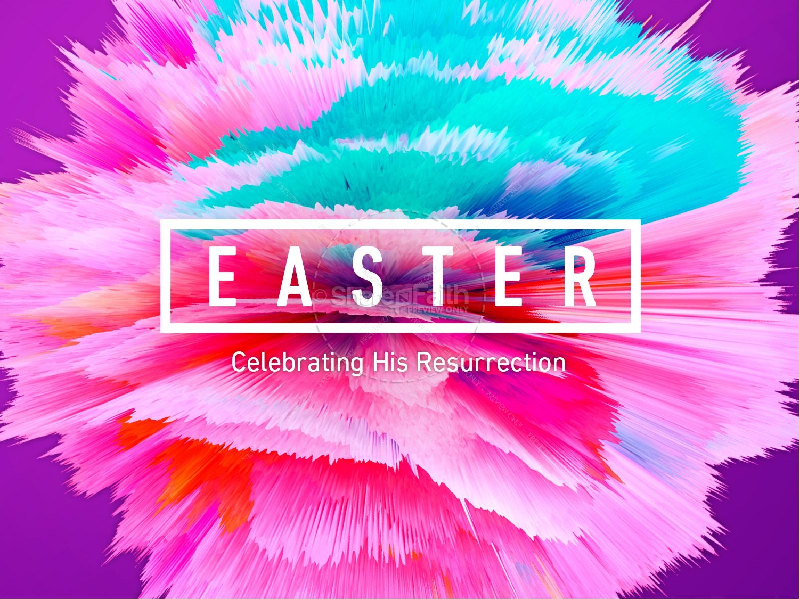 Easter Abstract Christian PowerPoint Thumbnail 1