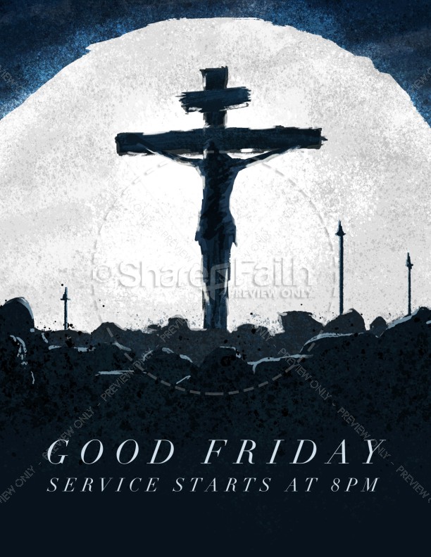 Good Friday Crucifixion Church Flyer Thumbnail Showcase