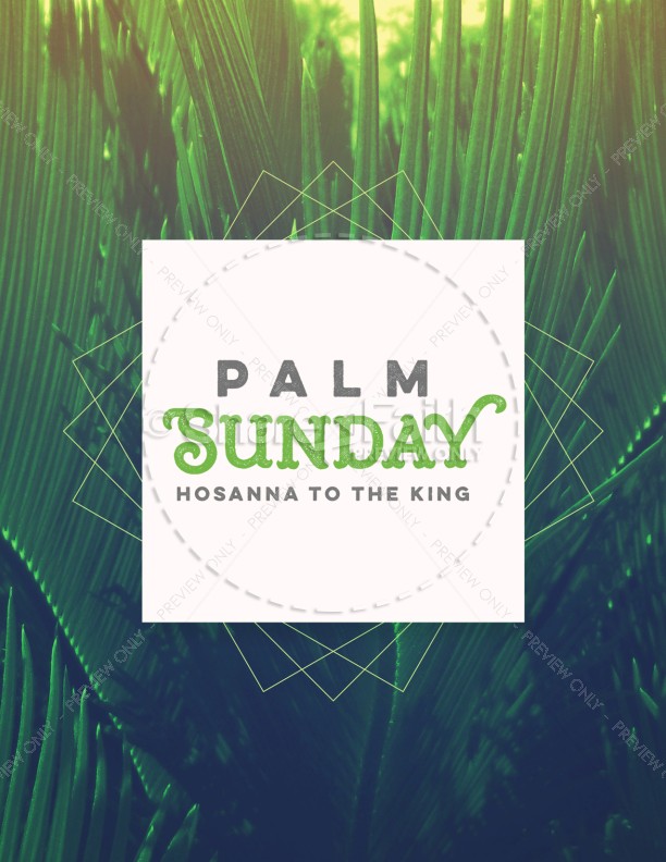 Palm Sunday Hosanna to the King Church Flyer Thumbnail Showcase
