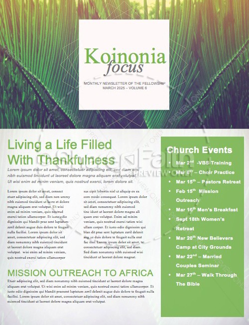 Palm Sunday Hosanna to the King Church Newsletter Thumbnail Showcase