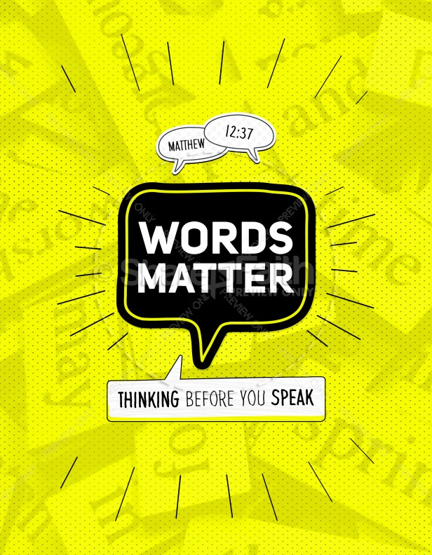 Words Matter Christian Church Flyer Thumbnail Showcase