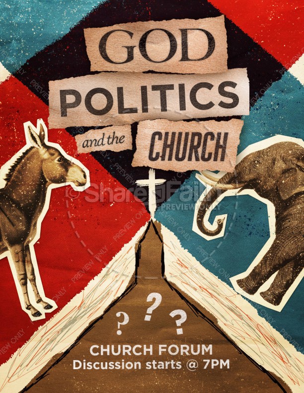God, Politics, and the Church Flyer Template Thumbnail Showcase
