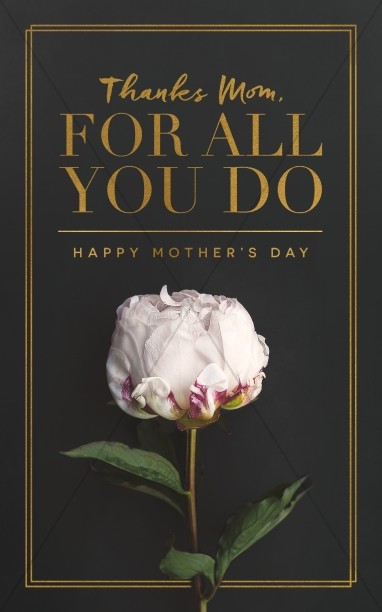 Thanks Mom, For All You Do Mother's Day Church Bulletin Thumbnail Showcase