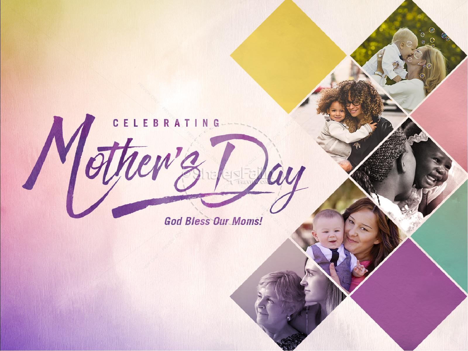 Celebrating Mother's Day Church PowerPoint Thumbnail 1