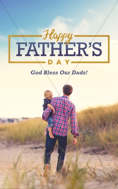 Father's Day Beach Walk Church Bulletin Thumbnail Showcase