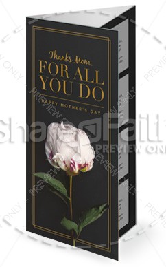 Thanks Mom, For All You Do Mother's Day Trifold Bulletin Thumbnail Showcase