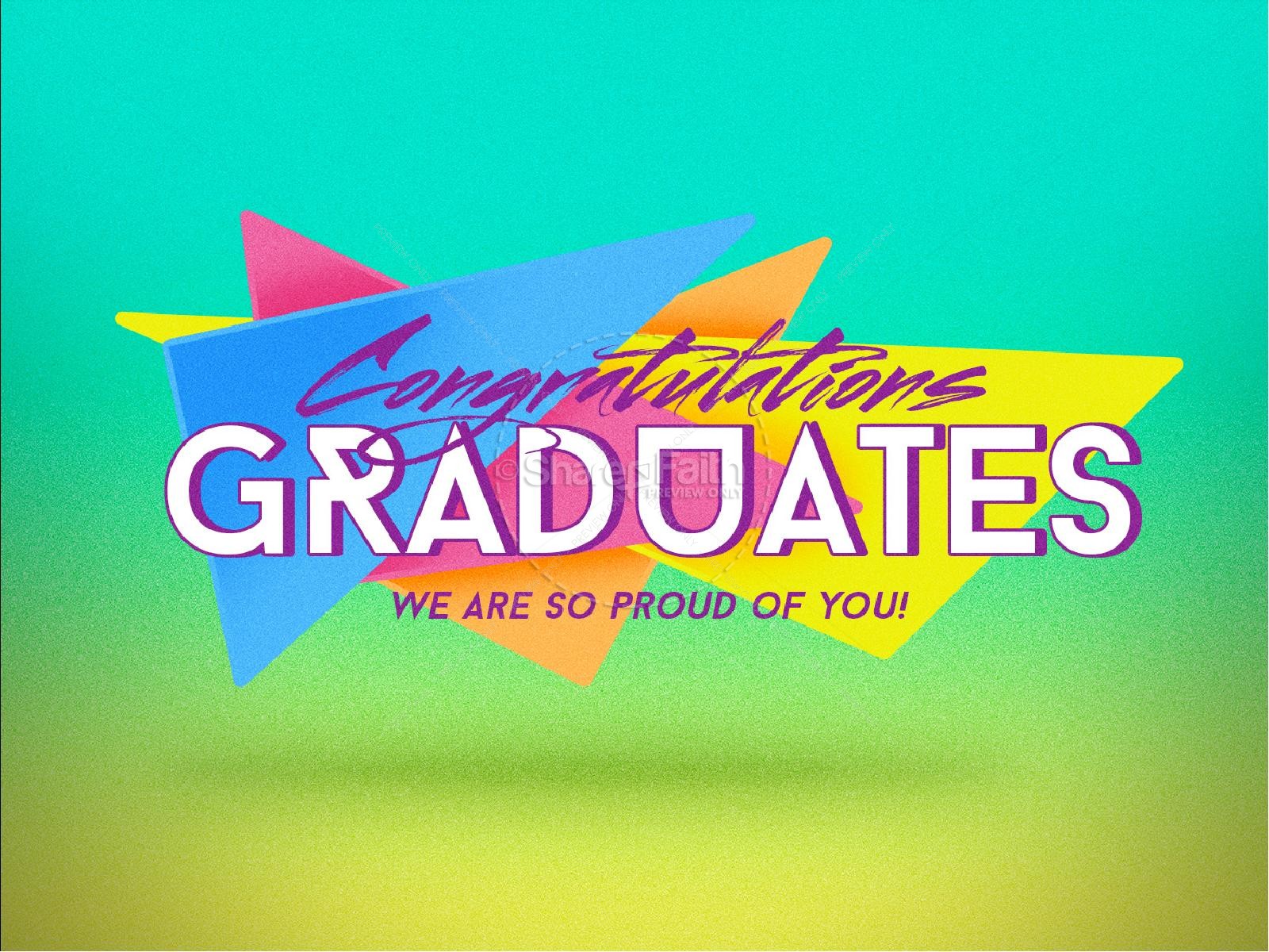 Congratulations Graduation Sunday PowerPoint Thumbnail 1