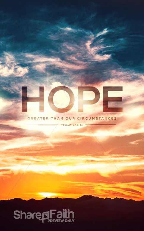 Hope on the Horizon Church Bulletin | Sermon Bulletin Covers