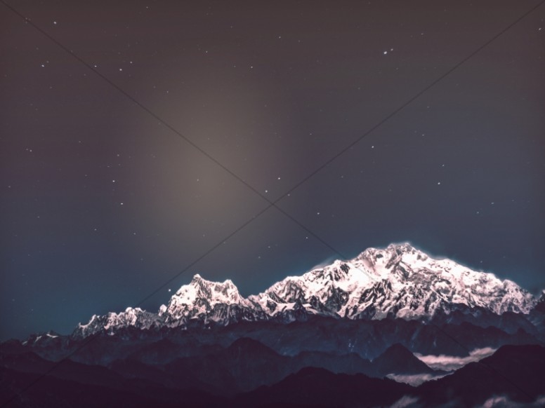 Stars Over Snowy Peaks Worship Background Thumbnail Showcase