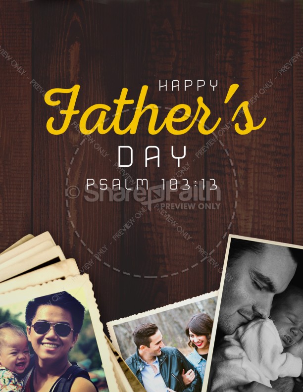 Father's Day Photo Church Flyer Thumbnail Showcase