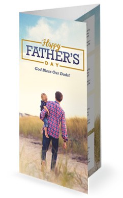 Father's Day Beach Walk Church Trifold Bulletin