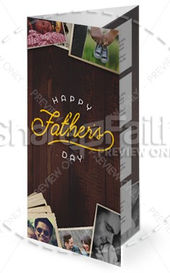Father's Day Photos Church Trifold Bulletin Thumbnail Showcase