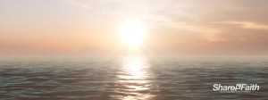 Sunrise Over the Ocean Triple Wide Worship Video Loop