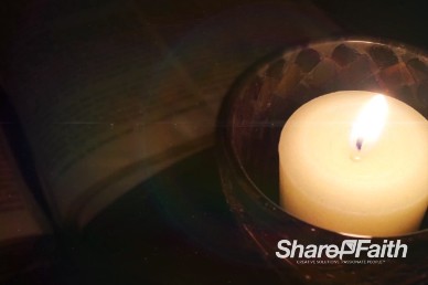 Candle Light Bible Reading Worship Video Loop