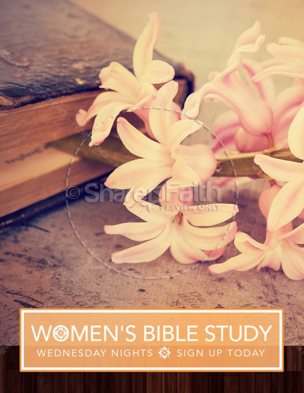 Women's Bible Study Church Flyer Template Thumbnail Showcase