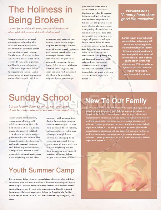 Women's Bible Study Church Newsletter Template | page 2