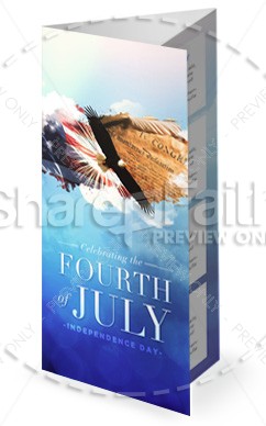 American Independence Day Church Trifold Bulletin Thumbnail Showcase