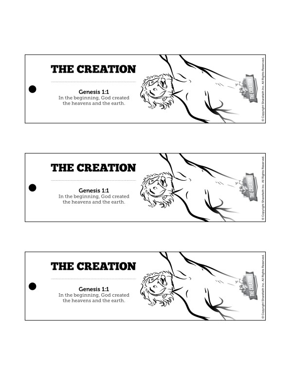 The Creation Story Bible Bookmarks Thumbnail Showcase