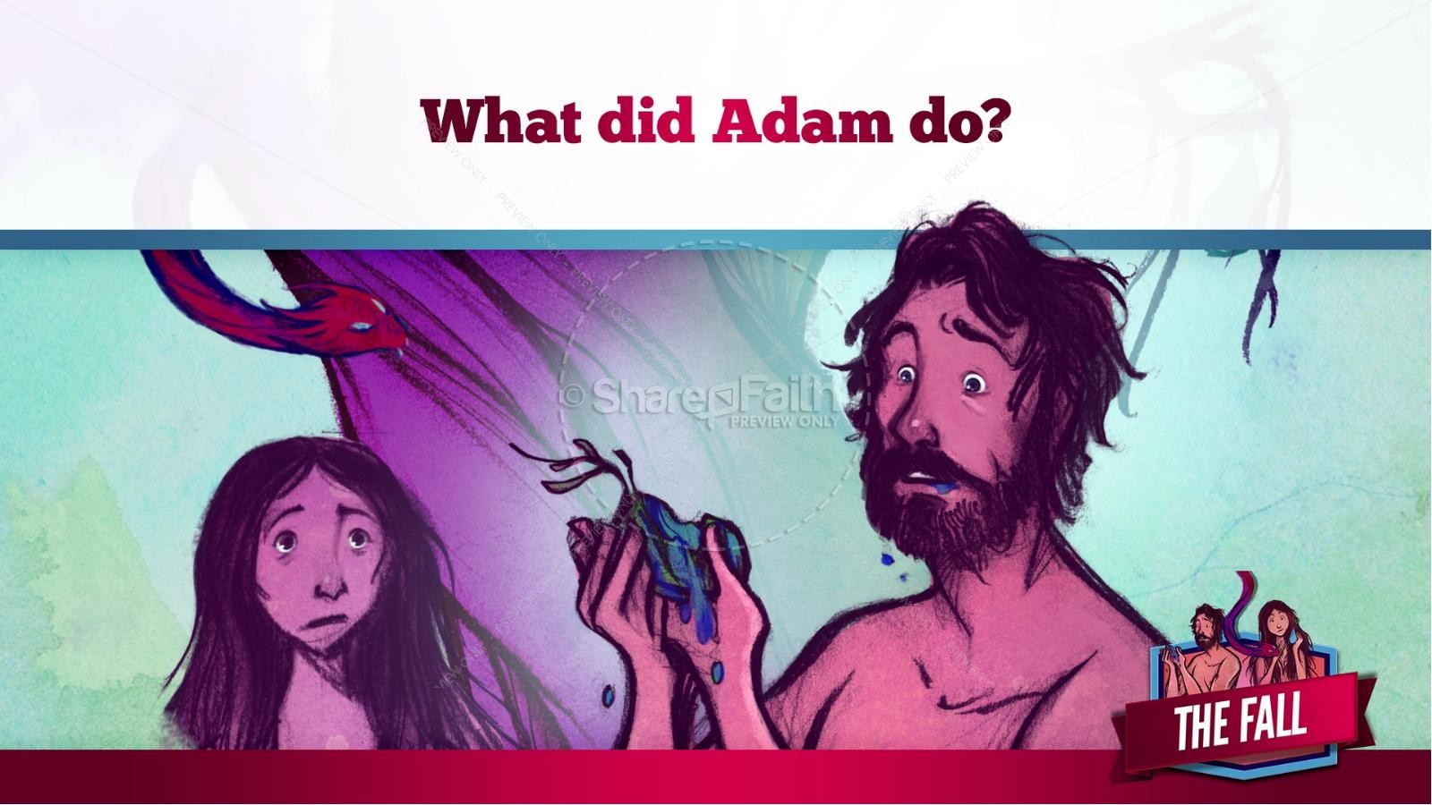 The Fall Of Man Genesis 3 Kids Bible Story | slide 24