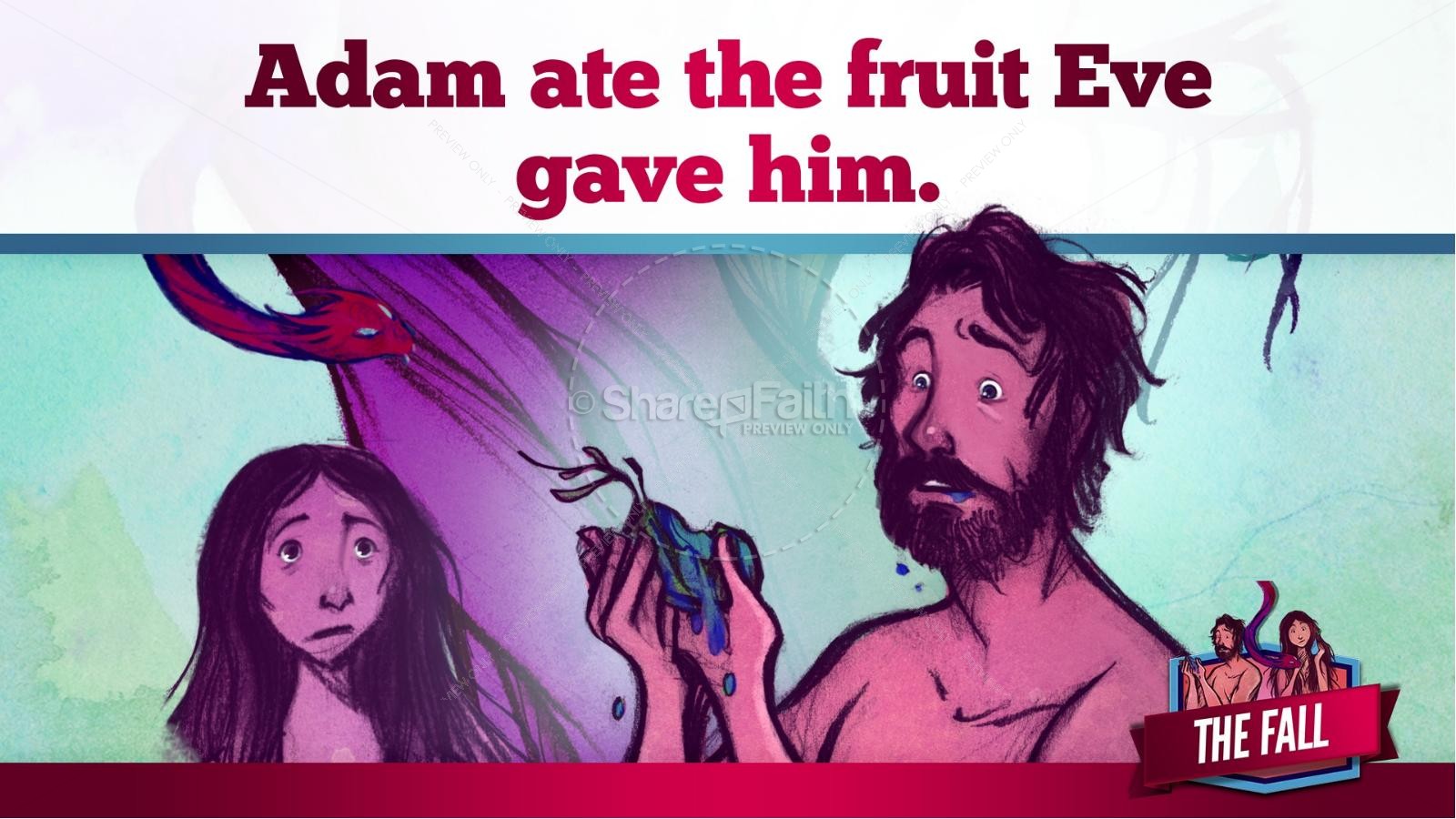 The Fall Of Man Genesis 3 Kids Bible Story | slide 25