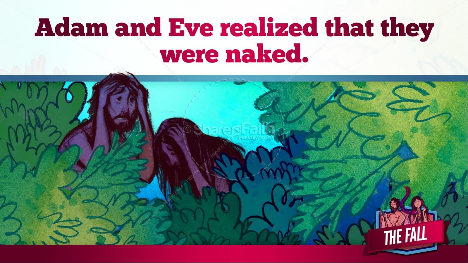 The Fall Of Man Genesis 3 Kids Bible Story | slide 29