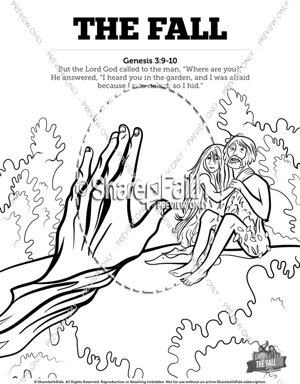 The Fall Of Man Genesis 3 Bible Coloring Pages
