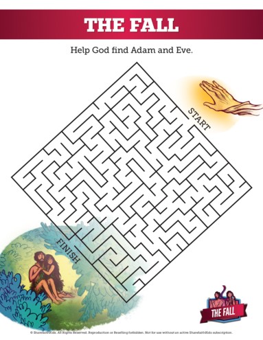 The Fall Of Man Genesis 3 Bible Mazes Thumbnail Showcase