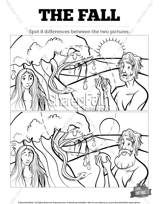 The Fall Of Man Genesis 3 Kids Spot The Difference