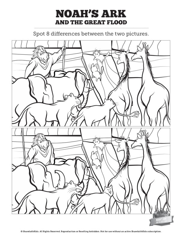 Noah's Ark Kids Spot The Difference Thumbnail Showcase